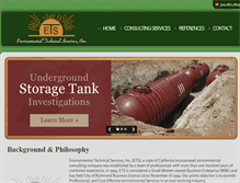 Tablet Screenshot of environmentaltechnicalservices.net